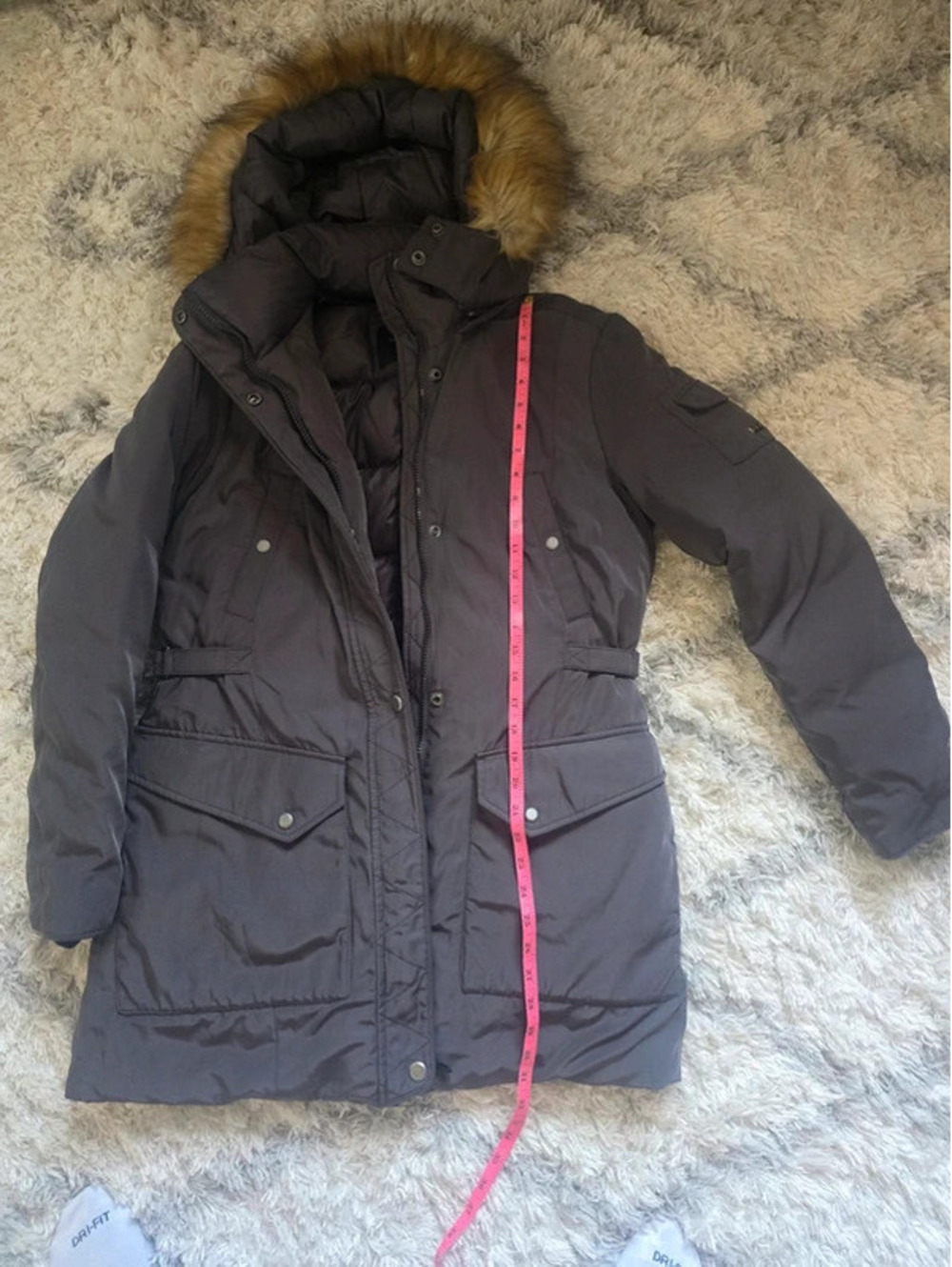 Marc New York puffer down jacket with fur hood